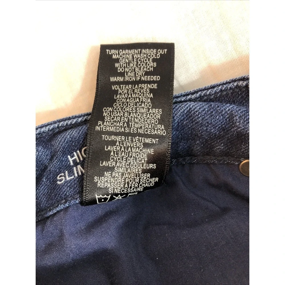 Max Studio Indigo Jeans Women's‎ Size 18W Denim Blue High Rise Slim Straight Leg